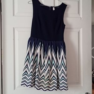 Navy pattern dress